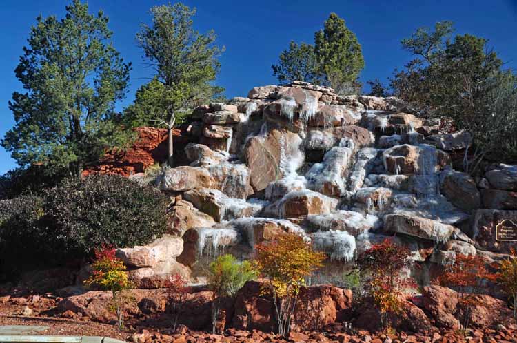 frozen rock fountain
